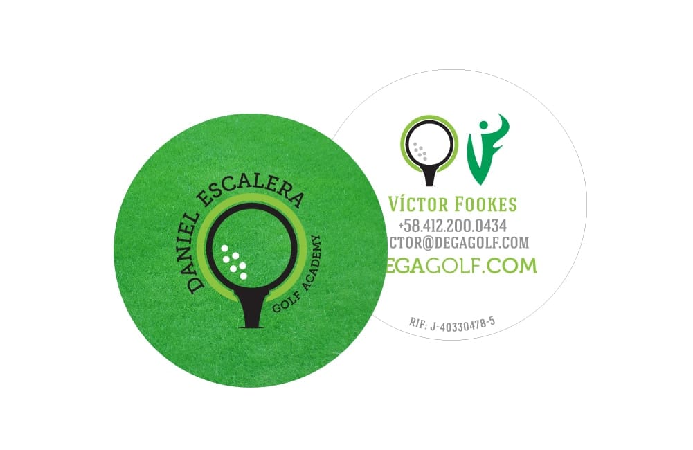Daniel Escalera golf business cards graphic design