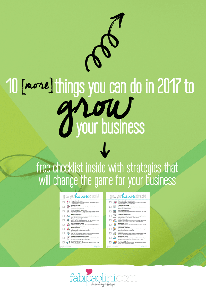 10 more things you can do to grow your business in the new year. Check out the free checklist you can download inside!
