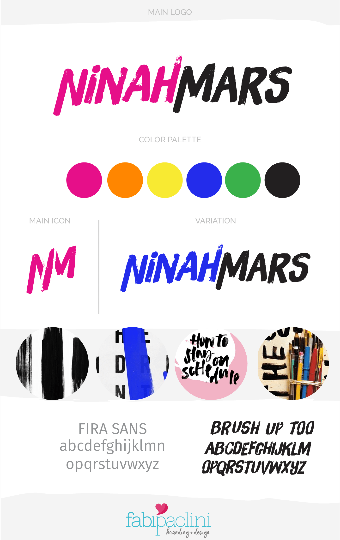 Ninah Mars Brand Board Branding + Logo + Web Design Fabi Paolini