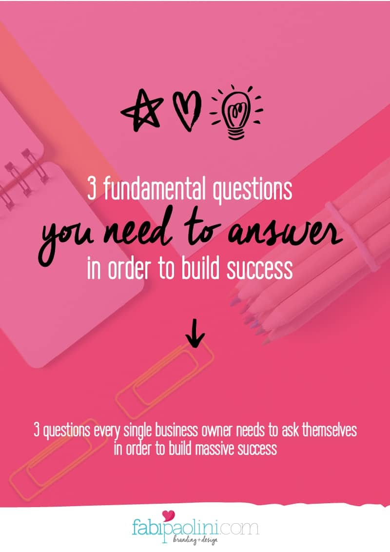 3 Questions every single entrepreneur needs to ask in order to build success in their businesses | Fabi Paolini | Brand Strategy + Marketing Coach