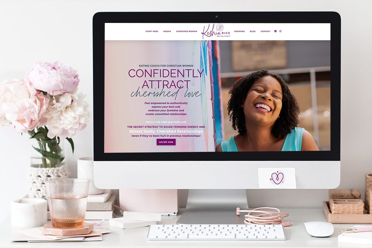 Keshia Rice - Dating Coach for Christian Women. Fabi Paolini Branding Brand strategy marketing design. Online business coach for entrepreneurs